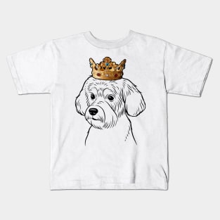Schnoodle Dog King Queen Wearing Crown Kids T-Shirt